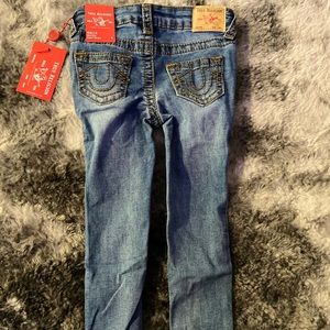 Never Worn kids true religion skinny jeans size 4